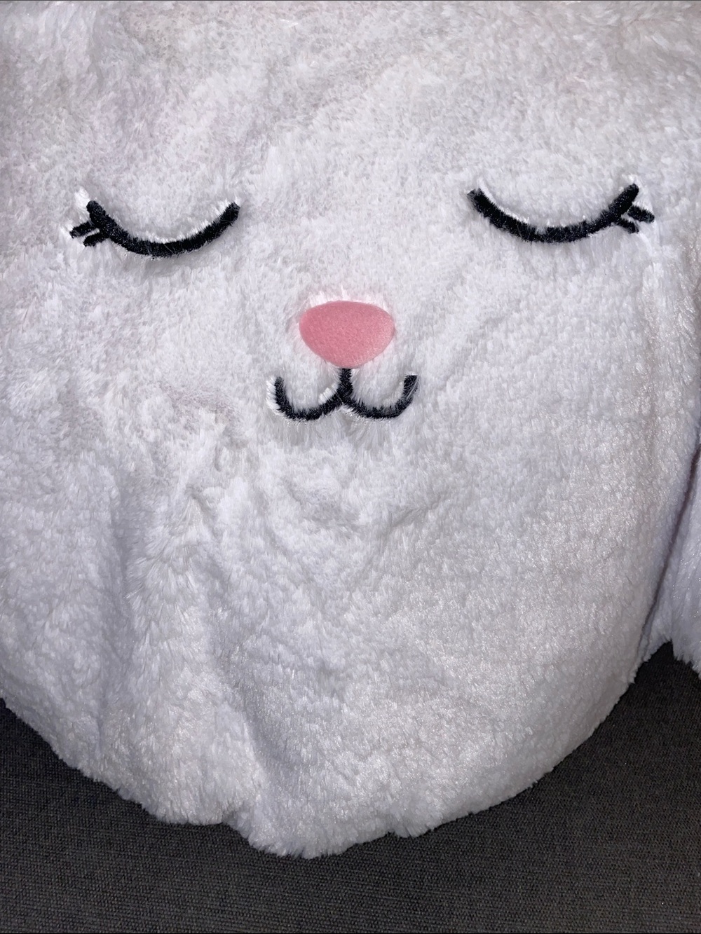 Plush White large bunny basket